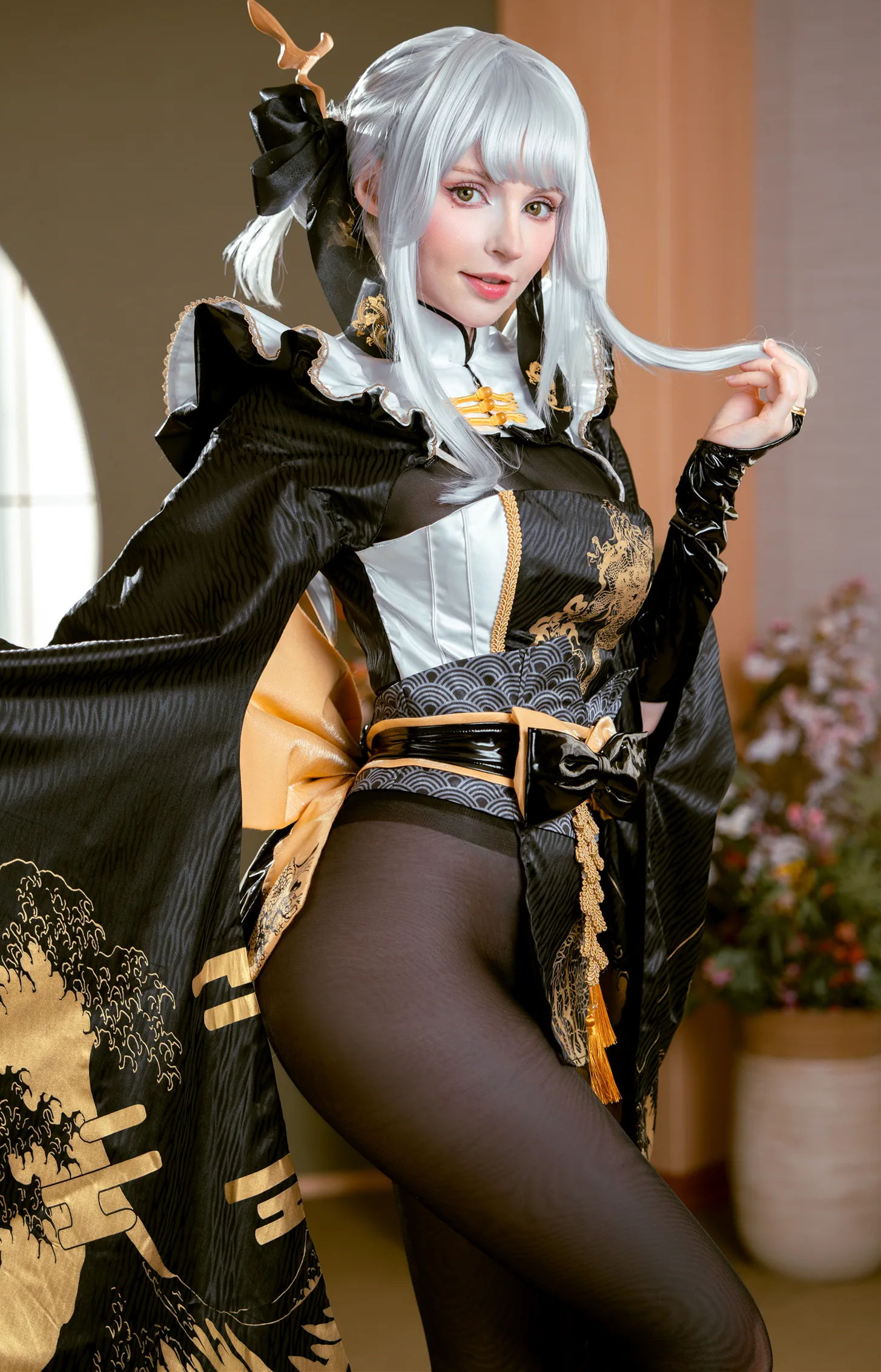 View - Peach milky - Blanc，40P黑絲高跟的視覺衝擊！歐美模特 - model蜜腿、美臀，踩踏你的心！| 檸檬皮