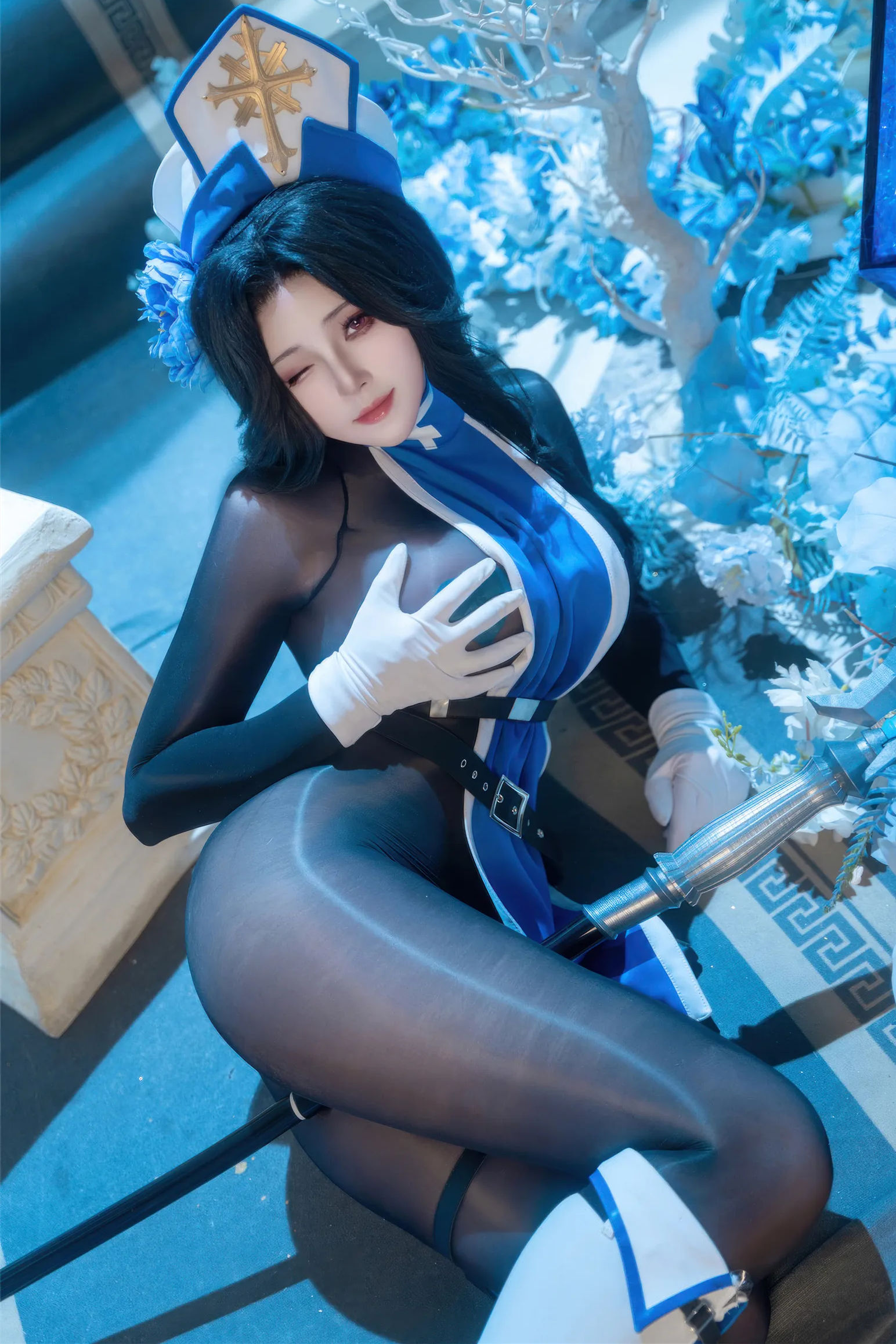 Gallery - Natsuko夏夏子 NIKKE 梅登 冰玫瑰 連體絲襪寫真