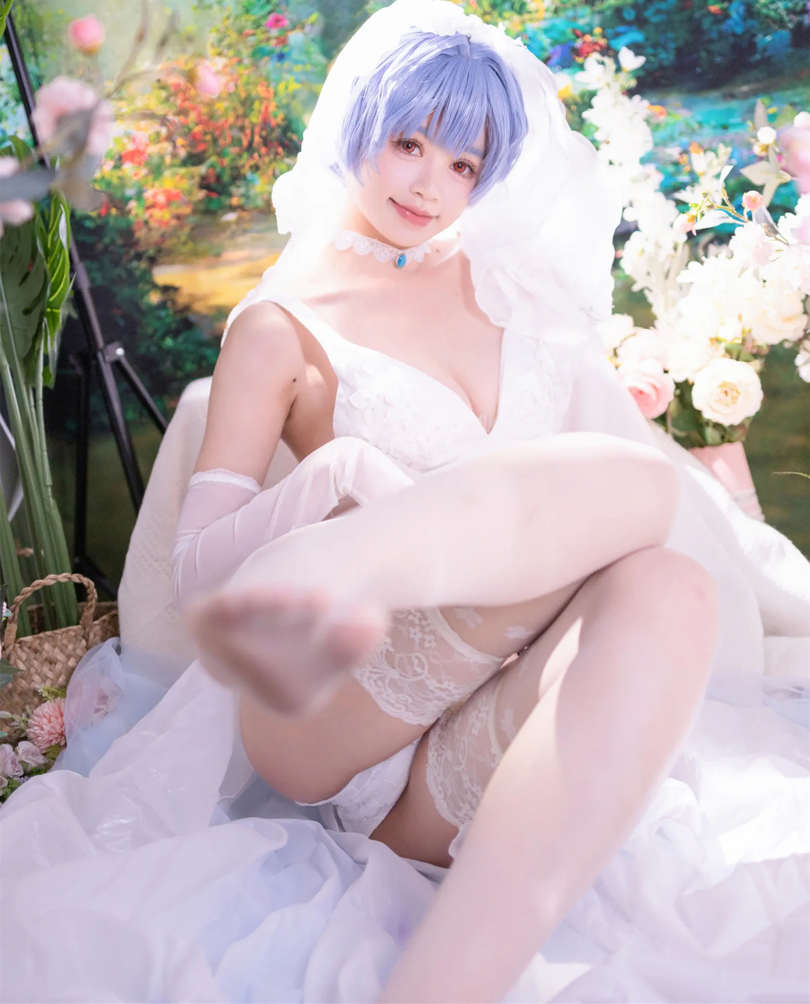 Gallery - 星黛鹿鹿寫真 - EVA 绫波丽 花嫁 白丝 52張